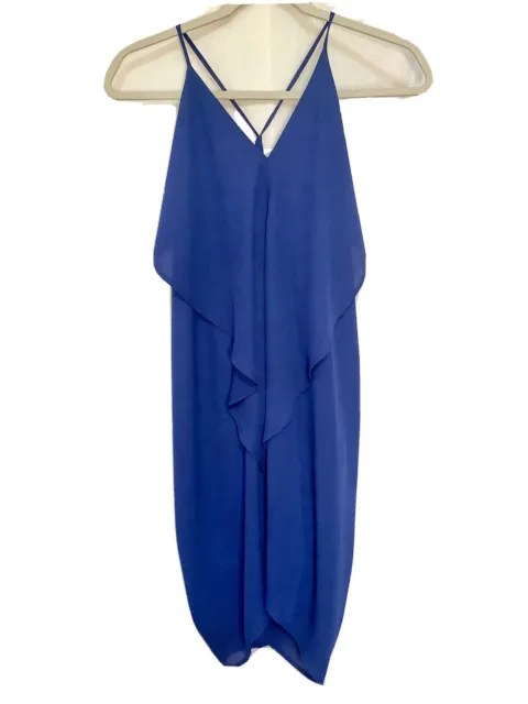 AKIRA Chicago Black Label Women’s Royal Blue Slip Balaga Dress Size M $32.90