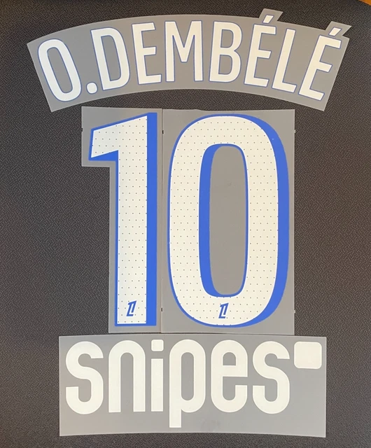 Flocage Dembélé #10 - Maillot Third Paris 2025 2026 - Neuf - France