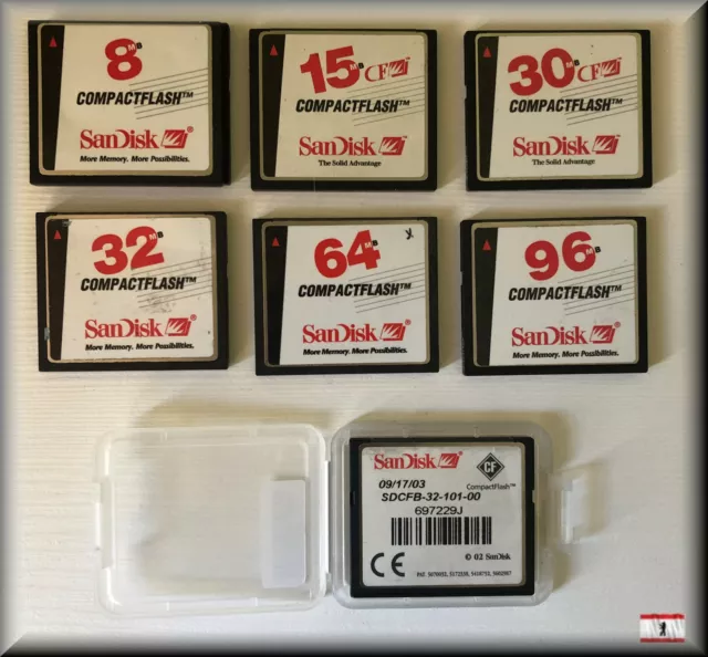 SanDisk Compact Flash CF-Card 8 - 96MB SDCFB White Label mit Box