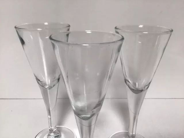 Vintage Clear Crystal Champagne Flute Long Stemmed Glass For Adults Set of 3