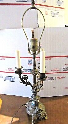 Antique Small Ornate Table Lamp    Art Nouveau