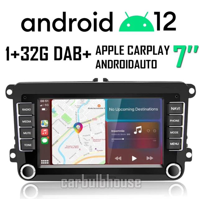 ANDROID 12 7& Head Unit Car Stereo GPS Sat Nav For VW Golf MK5 MK6