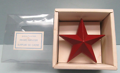 POTTERY BARN KIDS Dark Red Star Frame Hanger Americana Style - New in the Box