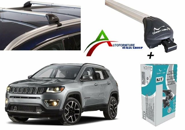 Barre Portapacchi Auto Alluminio 120cm - Per Rails Integrati, Carico 100kg, Con Antifurto