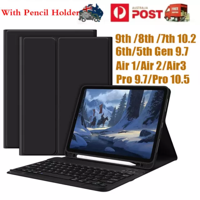 Smart Case With Bluetooth Keyboard For iPad 6th 5th Gen 2018 9.7"Air 1 2 Pro 9.7