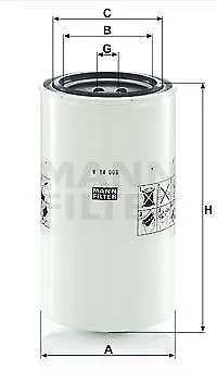 Filtro uomo filtro idraulico di lavoro W14003 per Case IH Farmall Maxxum 09->
