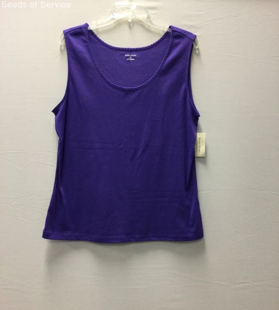 NWT Studio Works Purple Round Neck Sleeveless Tank Top Womens XL