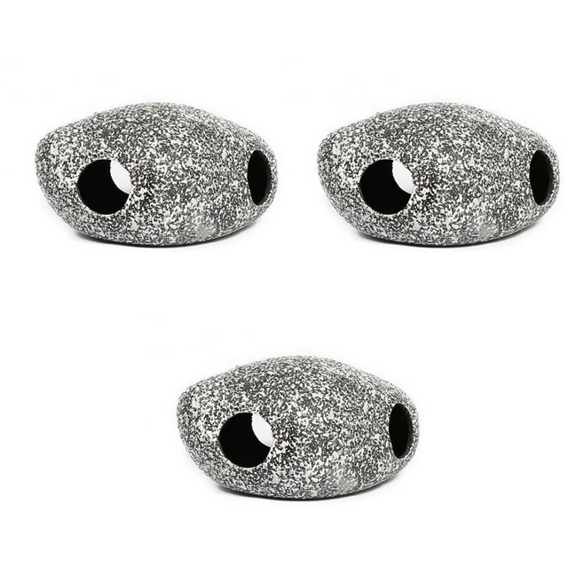 3 Pieces M Betta Fish Tank Accessories Holes Decorations Aquarium