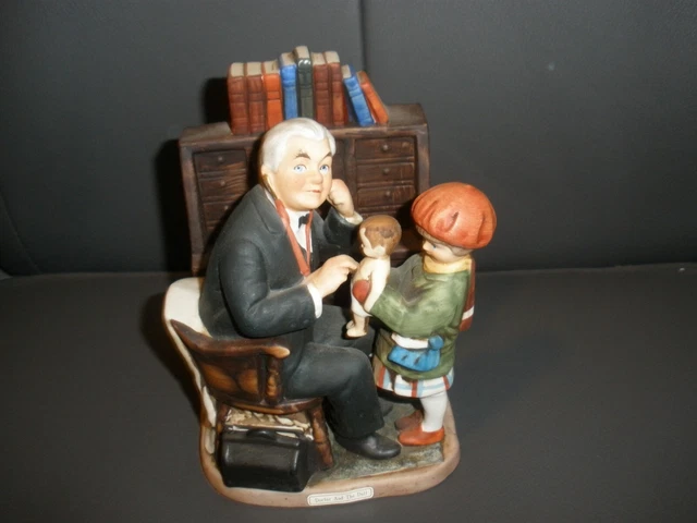 Vintage Norman Rockwell "Doctor And Doll" Figurine Saturday Evening Post