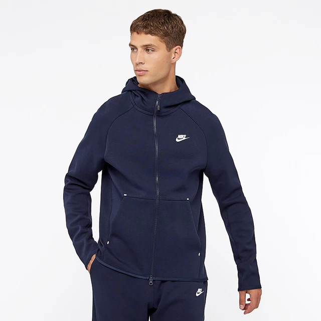 NIKE TECH FLEECE Hoodie Sz L Obsidian White New 928483 451 69.99 PicClick UK