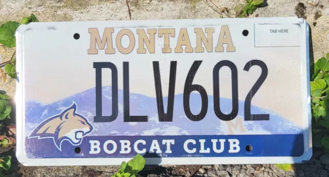 Plaque dimmatriculation Montana DLV602 USA US License Plate - Bobcat