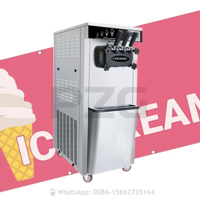 Soft Serve Ice Cream Machine – Frozen Yoghurt – 3 Flavour- Free Standing