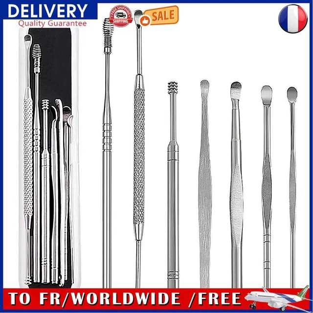 7pcs/set Earpick Pro Ear Pick Reusable Ear Digging Spoon Gadgets for Adults Kids
