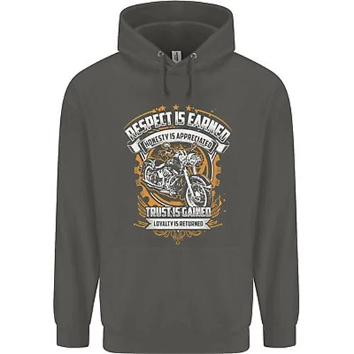 Felpa con cappuccio Respect Earned Moto Moto Biker Bambini 10