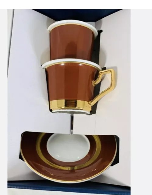 NEW! Vietnamese Porcelain Coffee Filter Set by Minh Long brown gold+1 Bag Coffee