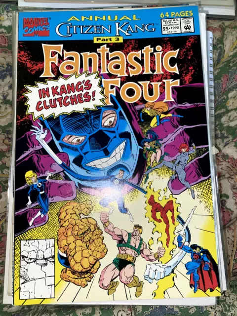 🔥FANTASTIC FOUR Annual #25 NM+  Kang!, 1st Anachronauts! (Marvel 1992)🔥