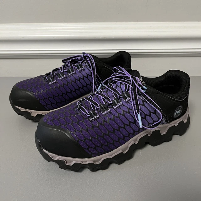 Timberland Women’s Pro Powertrain Purple Work Shoes Safety Alloy Toe Size 7.5 M