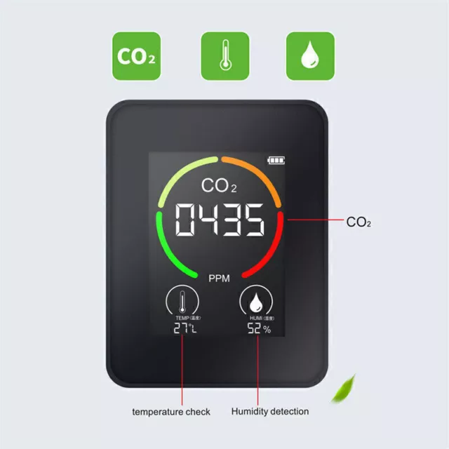 Air Monitor CO2 Carbon Dioxide Detector Temperature Humidity Measurement Meter