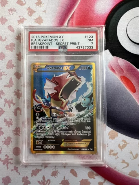 Pokemon card PSA 7 Gyarados EX 123/122  Full Art Secret Rare