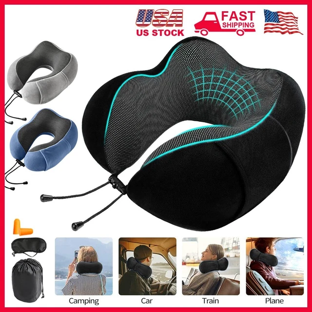 U-Shaped Memory Foam Rebound Travel Pillow Neck Support Head Rest Airplane Sleep