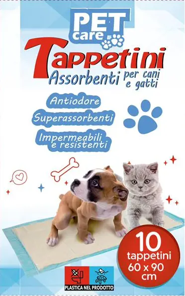 200 TAPPETINI ASSORBENTI PER CANI 60x90cm CUCCIOLI TRAVERSE PANNOLINI CANE BASIC