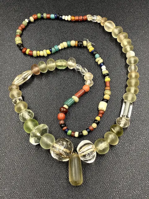 Near Easter Old Ancient Antique Gems Jewelry Crystals -agate  Beads Necklace