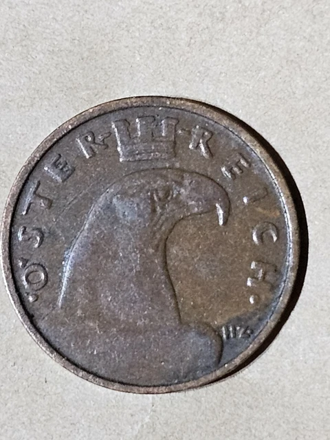 1925 🇦🇹 Austria 1 Groschen Coin Km#2836 Eagle Post Wwi Europe World Coin