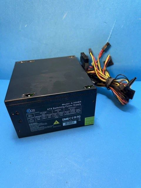 Alimentation PC Ace Black 550W, Format ATX, Non Modulaire, Neuve En Boîte