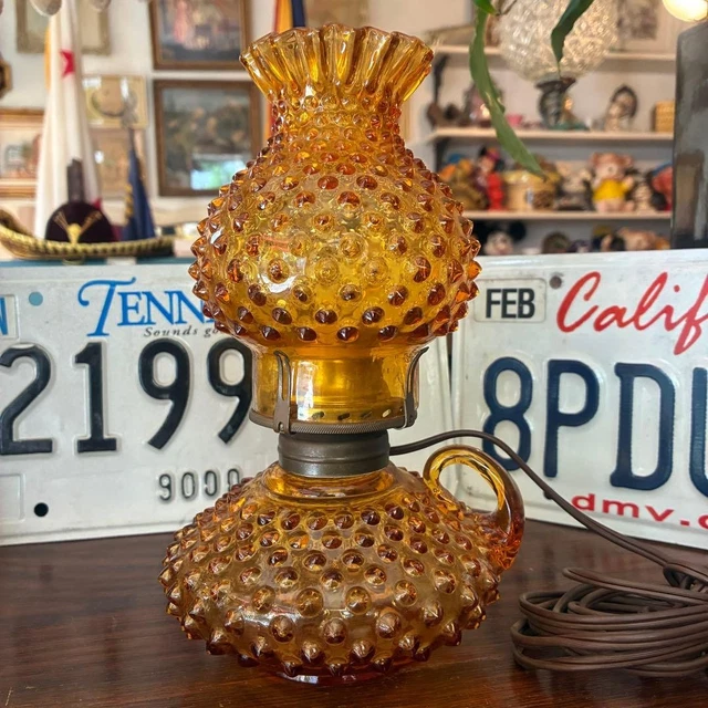 超レア美品！50s〜60sOLD Fentonフェントン社アンバーガラスランプ Rare Fenton Lamps FOR SALE! - PicClick