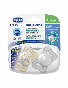 Chicco Succhietto Physio Forma Light Silicone 2 pz Neutro 6-16 m