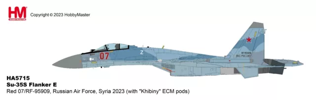 SU-35S Flanker Russisch Air Force 07/RF-95909 Syria 2023, Hobbymaster HA5715 1/