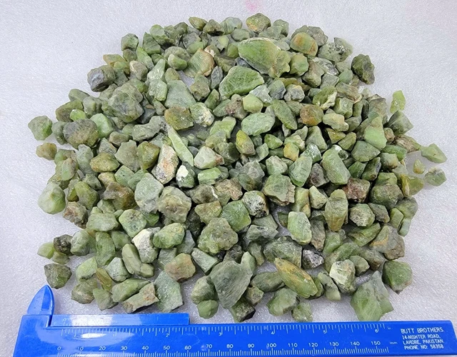 Natural Raw Green Peridot Crystals from Supat Valley Kpk/Pakistan 700g