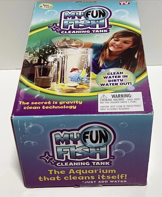 Self Cleaning Fish Tank My Fun Fish Small Desktop Fish Aquarium with LED Light 7