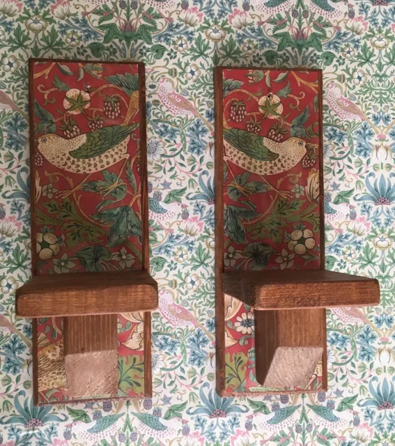 William Morris Print Wall candle Holder Sconces.