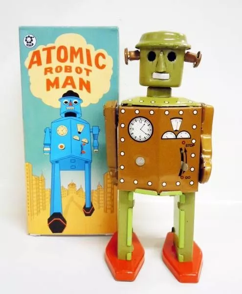 Robot - Robot Marcheur Mécanique en Tôle - Atomic Robot Man (Q.S.H.) vert MS415