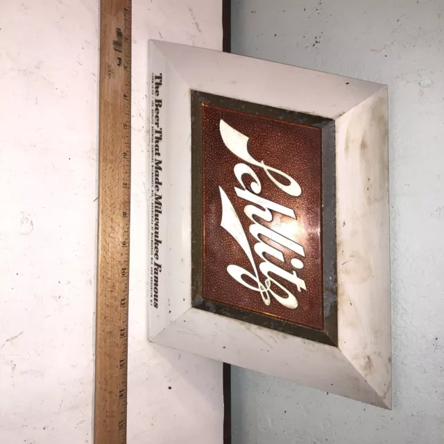 Vintage Schlitz 1950's plastic beer sign