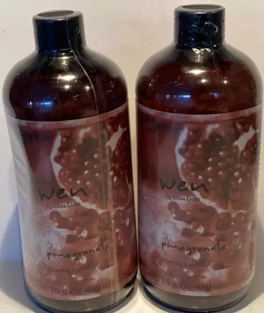 Lot of 2 WEN Pomegranate Cleansing Hair Conditioner Shampoo 16 oz. each Sealed