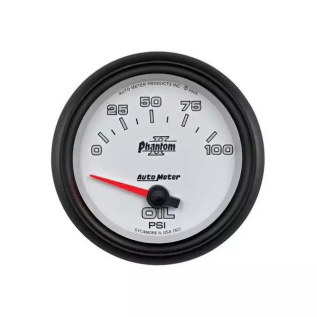 Autometer Phantom II 2-5/8" Oil Pressure Gauge 0-100PSI AU7827