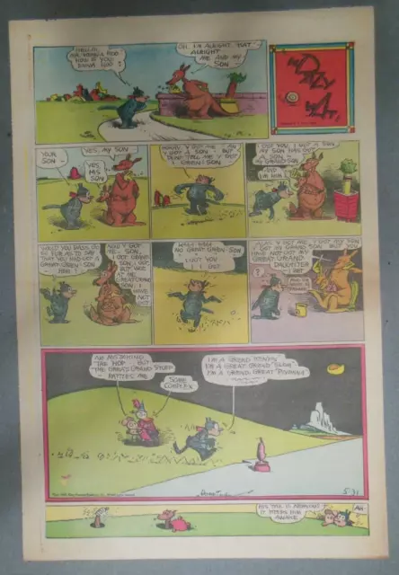 Krazy Kat Sunday Page by George Herriman from 5/31/1942 Size: 11 x 15 inch Rare!