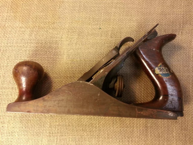 Sweetheart Stanley Bailey #3 Wood Plane 1910 Patent Nice Unrestored Condition