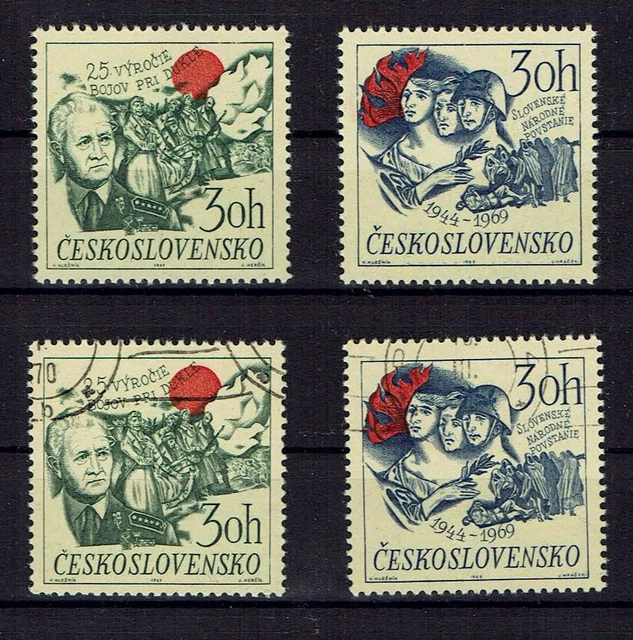 CSSR Republik 1969  2x Satz   - postfr./ gest. -   Mi.Nr. 1890-91 ansehen bitte!