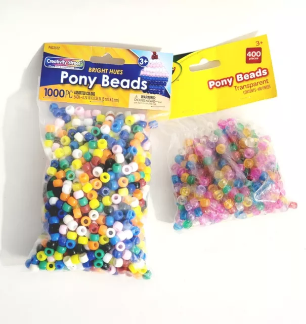 CousinDIY Fun Shapes Pony Beads 4oz-Assorted