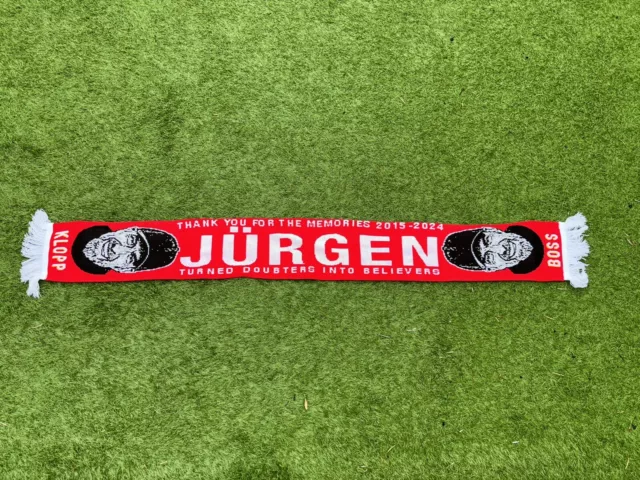 Liverpool Jurgen Klopp Scarf, Double Sided. Goodbye Thanks Brand New