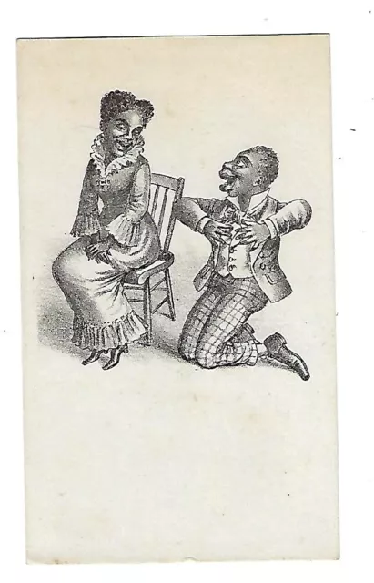 c1890's Stock Victorian Trade Card Gentleman Proposing to Lady