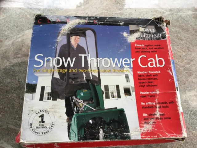Classic Accessories Snow Thrower Cab - Single / 2 Stage Throwers - NOS 71317