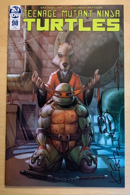 Teenage Mutant Ninja Turtles #98, Signed By Kevin Eastman & Sajad Shah - W/Coa