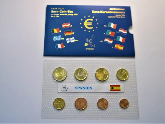 Spanien  Euro Kursmünzensatz  im Blister