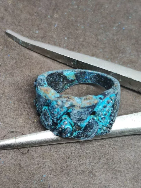 Very Stunning Ancient Bronze Rare Ring Viking Antique Artifact Old Authentic