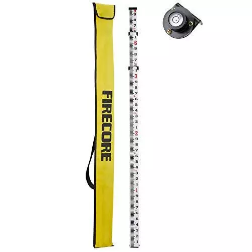 9-Foot Aluminum Grade Rod 10ths 3 Sections Telescopic with Bubble Level-FLR300B