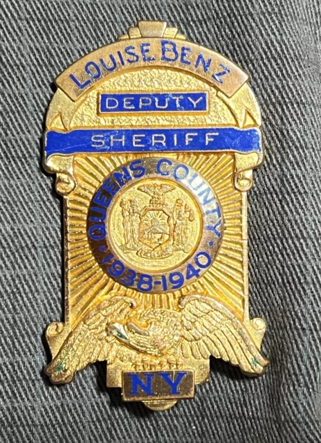 1938 Antique Deputy Sheriff Badge Inscription On Back